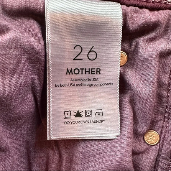 NWOT Mother The Rascal Sliced Up Heel Jeans in Play Date. Sz: 26 - Picture 13 of 14